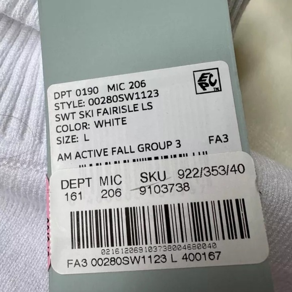 Active SKI Motif Perfect Fair Isle Statement Sweater  NWT sL - Picture 5 of 8